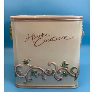 VTG Haute Couture Resin Tissue Box Cover Hand Painted 3D High Heel Butterfly Bag